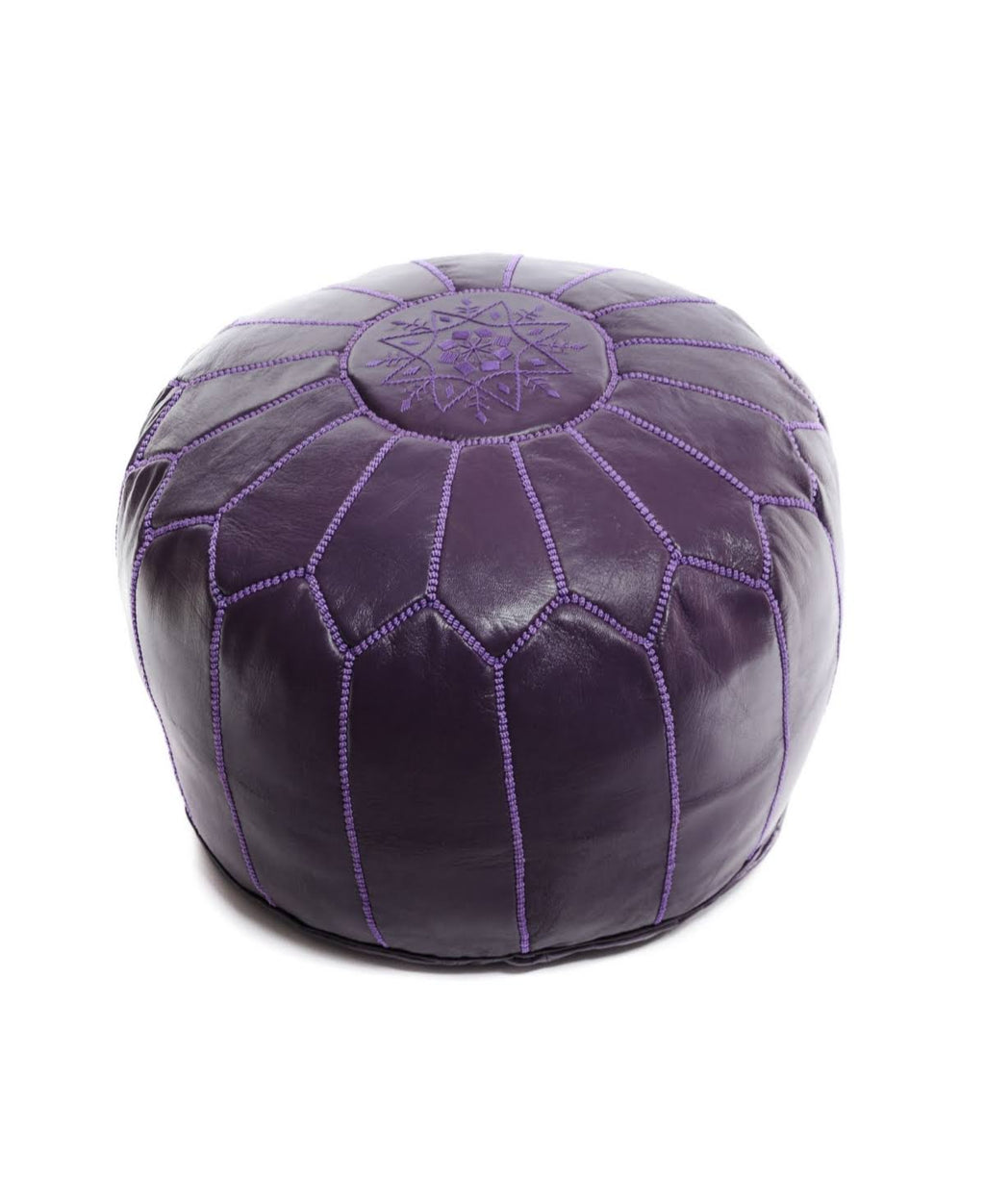 Pink Handmade Moroccan Leather Pouf Ottoman P8652