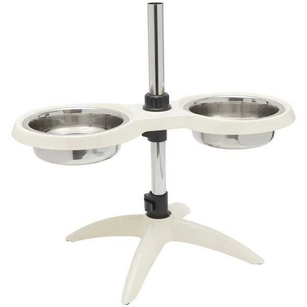Adjustable Stainless Steel Double Elevated Dog Bowls B30253