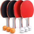 4 Premium Rackets 6 Balls Table Tennis Set M6950