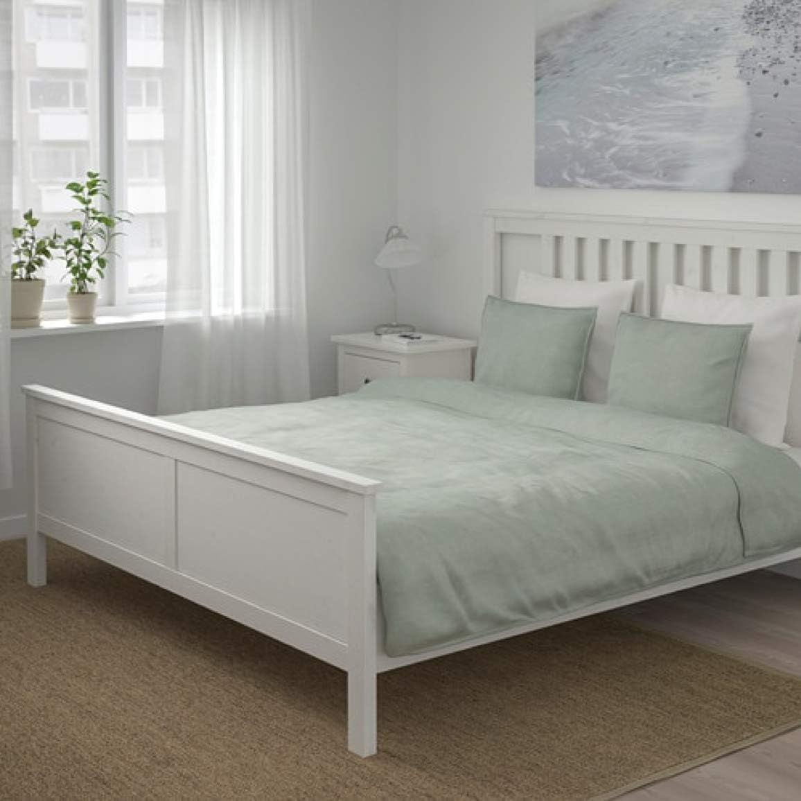 Green Stripe Duvet Cover and Pillowcases Full/Queen Y3471