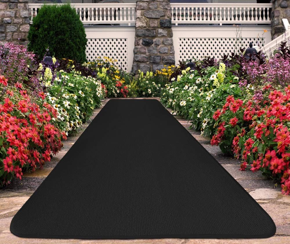 Black Outdoor Carpet Runner 3 Feet x 10 Feet C3596