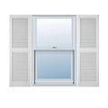 White Vinyl Open Louver Shutters K1281