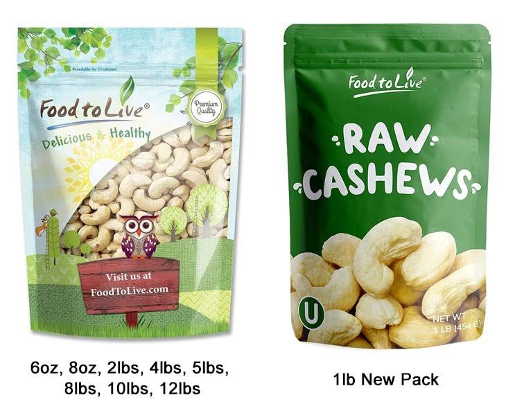 Raw Whole Cashews 18 lbs Q615