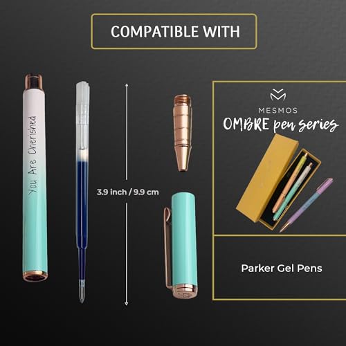 6 Pack 3.9 inch 1.0mm Black Ballpoint Pen Refills H354