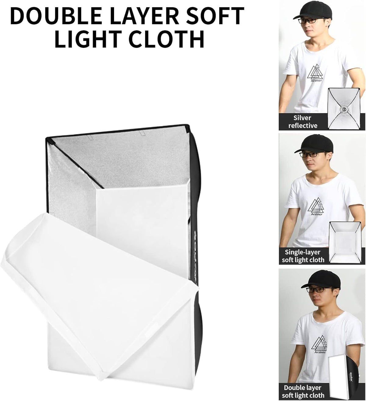 60x90cm Portable Strip Rectangle Softbox Reflector with Bowens Mount and Carry Bag R531485