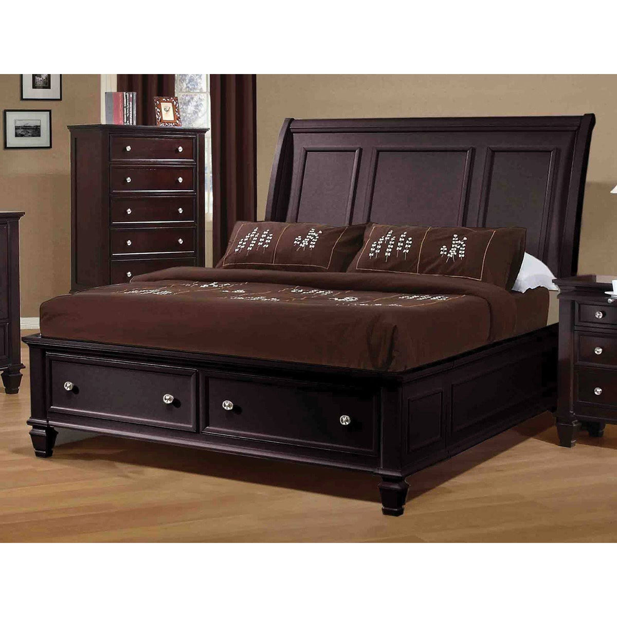 Cappuccino Queen Bed W88990