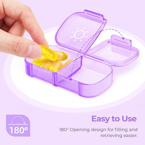 XL Weekly Pill Organizer 2 Times a Day, AM PM Pill Box 7 Day B2409