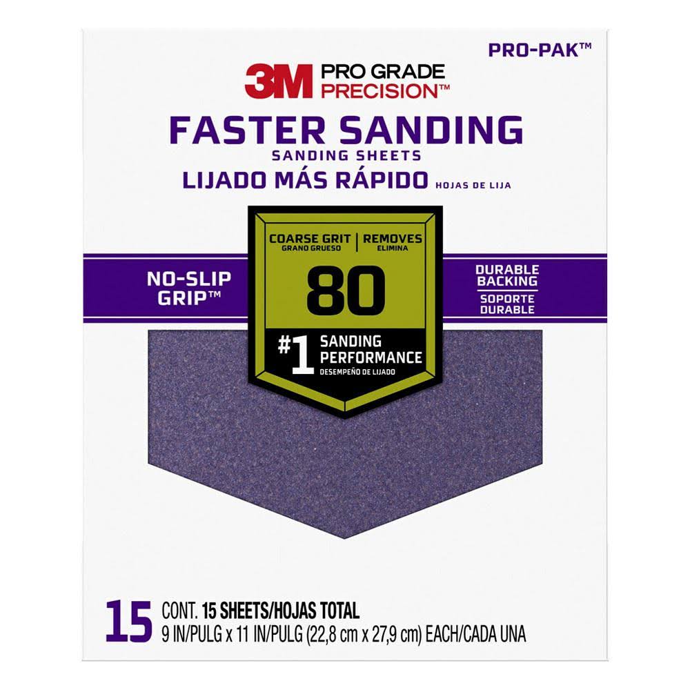 9 in. x 11 in. 80 Grit Coarse Sanding Sheets Q789732