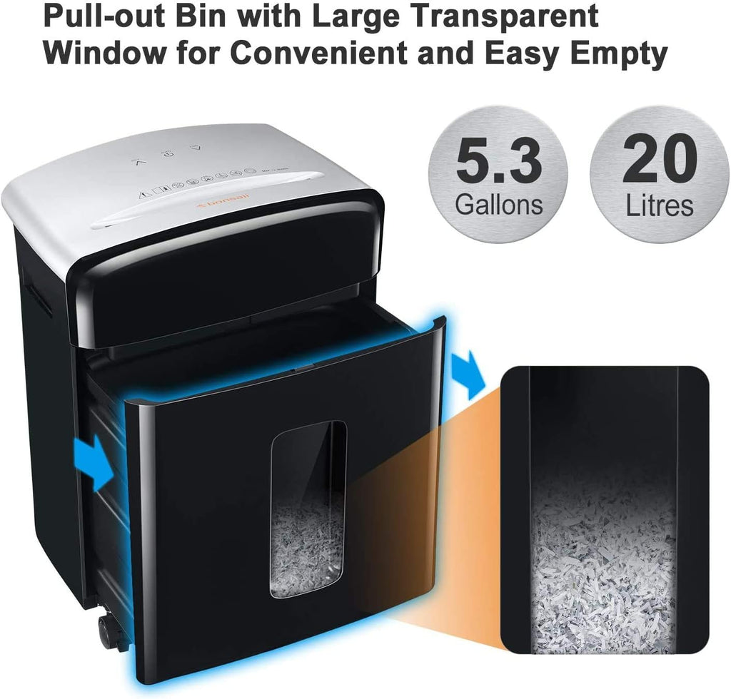 12-Sheet Micro Cut Paper Shredder with Pullout Basket M6084