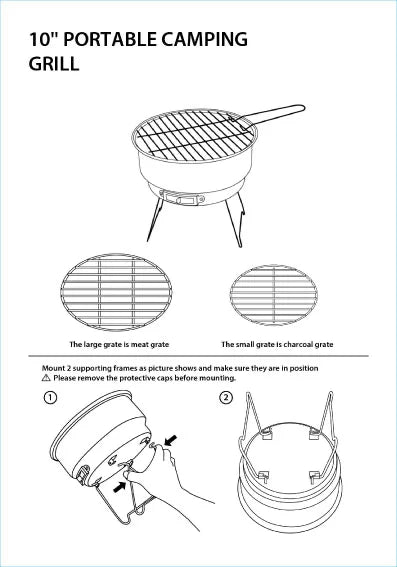 Portable Camping Charcoal Grill T677