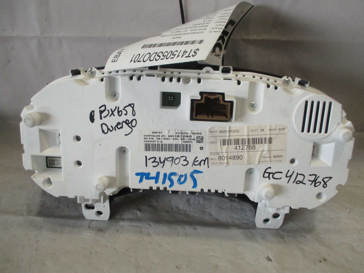 Pre-Owned 2016 Dodge Durango Speedometer Speedo Cluster 100K OEM Z831