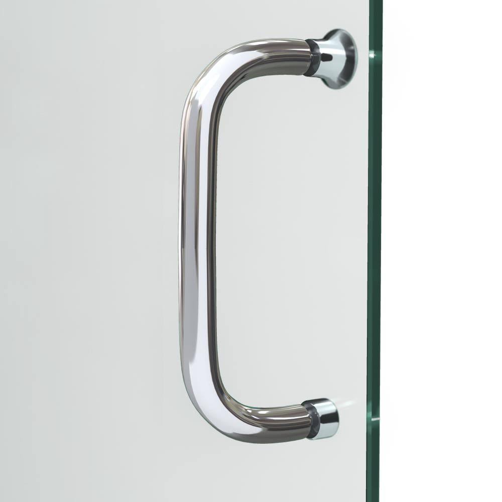 72 in. Semi-Frameless Sliding Shower Door Clear Glass Brushed Nickel F18721