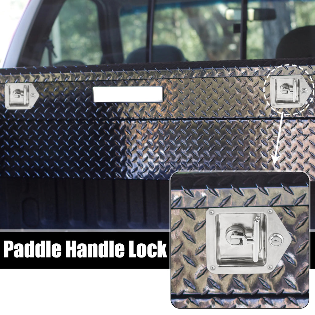 Stainless Steel Folding T Shaped Handle Tool Box Lock with Gasket and Keys K84033