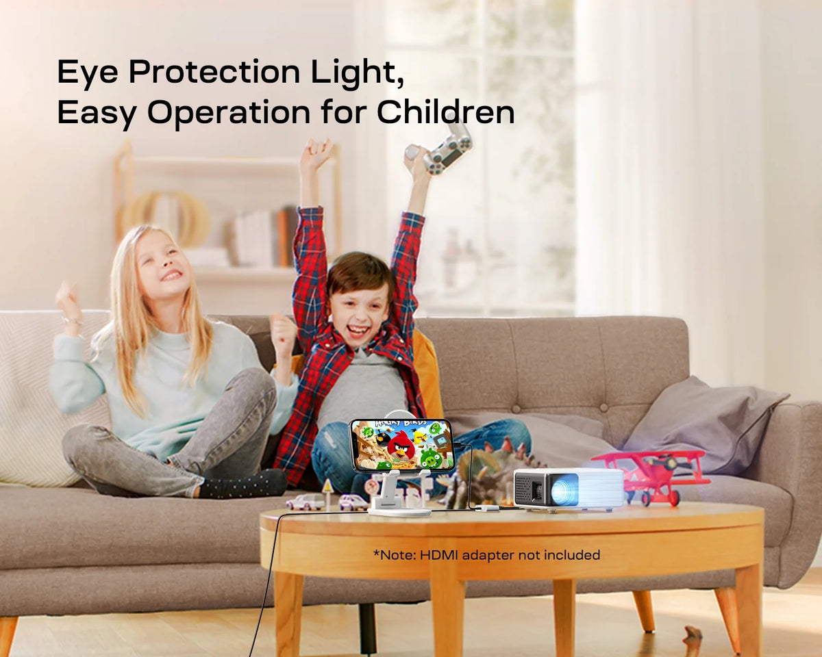 White Mini Projector 1080P 120 Screen X23422