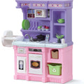 Pink Toddler Plastic Kitchen Playset with 30 Piece Play Set H98869
