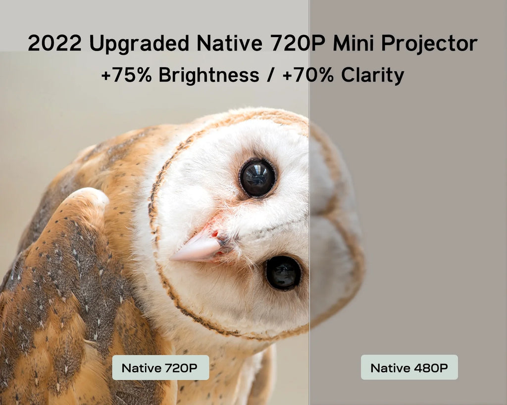 White Mini Projector 1080P 120 Screen X23422