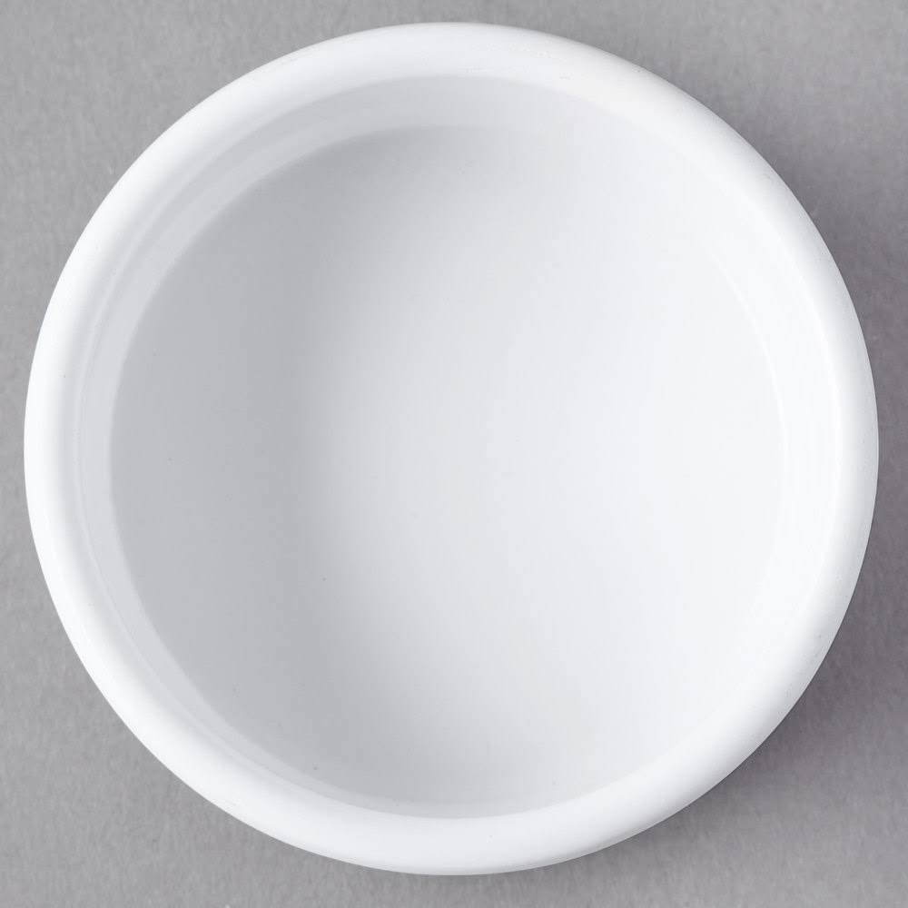 White Melamine 2 oz Straight Sided Ramekin M805593