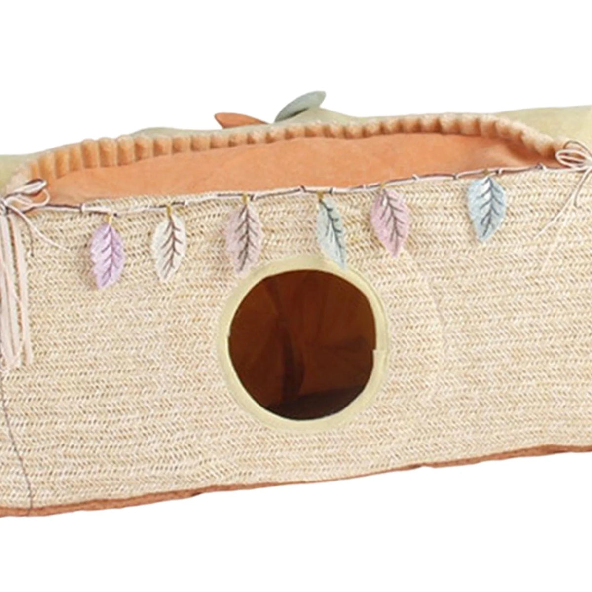 Orange and Green Folding Cat Tunnel Tube Maze L511524