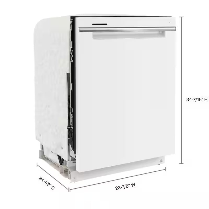 White Built-In Dishwasher with Third Level Rack O196369