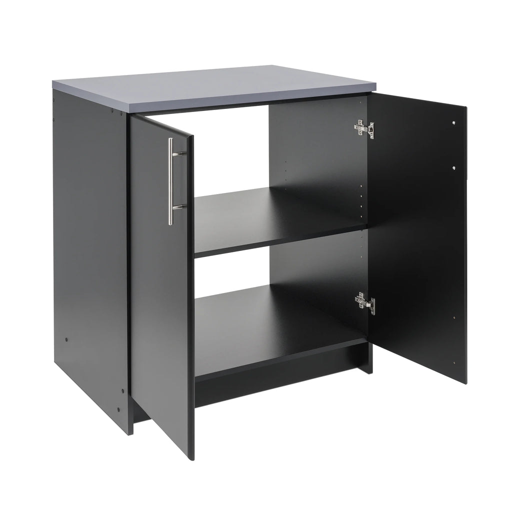 Black 32" Storage Cabinet with 1 Adjustable Shelf U25321