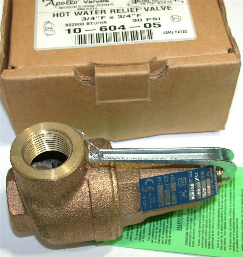 Safety Relief Valve, 3/4 In, 30 psi, Bronze H2552