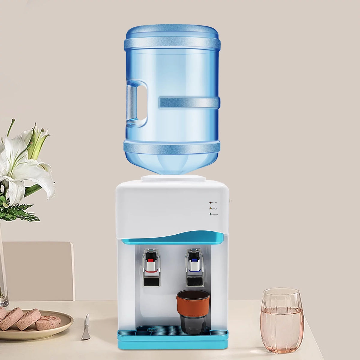 Hot & Cold Water Cooler Dispenser with Child Safety Lock J79565