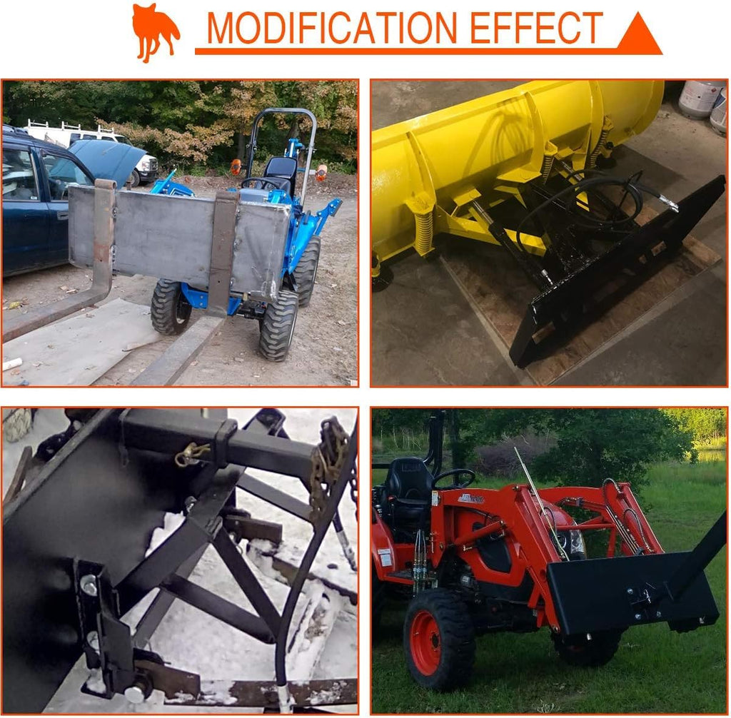 1/4” Thick Quick Tach Mount Plate Heavy Duty Universal Attachment Loader Q773