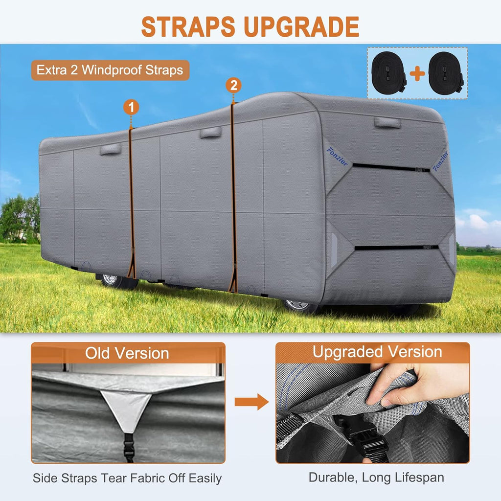 RV Cover Heavy Duty Camper Cover for 31’-34’ Motorhome Anti-UV Rip-Stop Breathable N9480