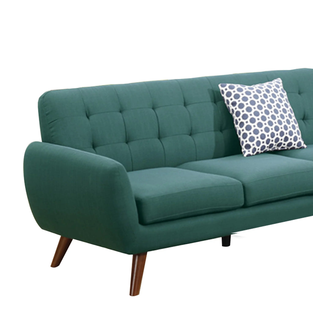 Blue Polyfiber 2 Pieces Sectional D6859