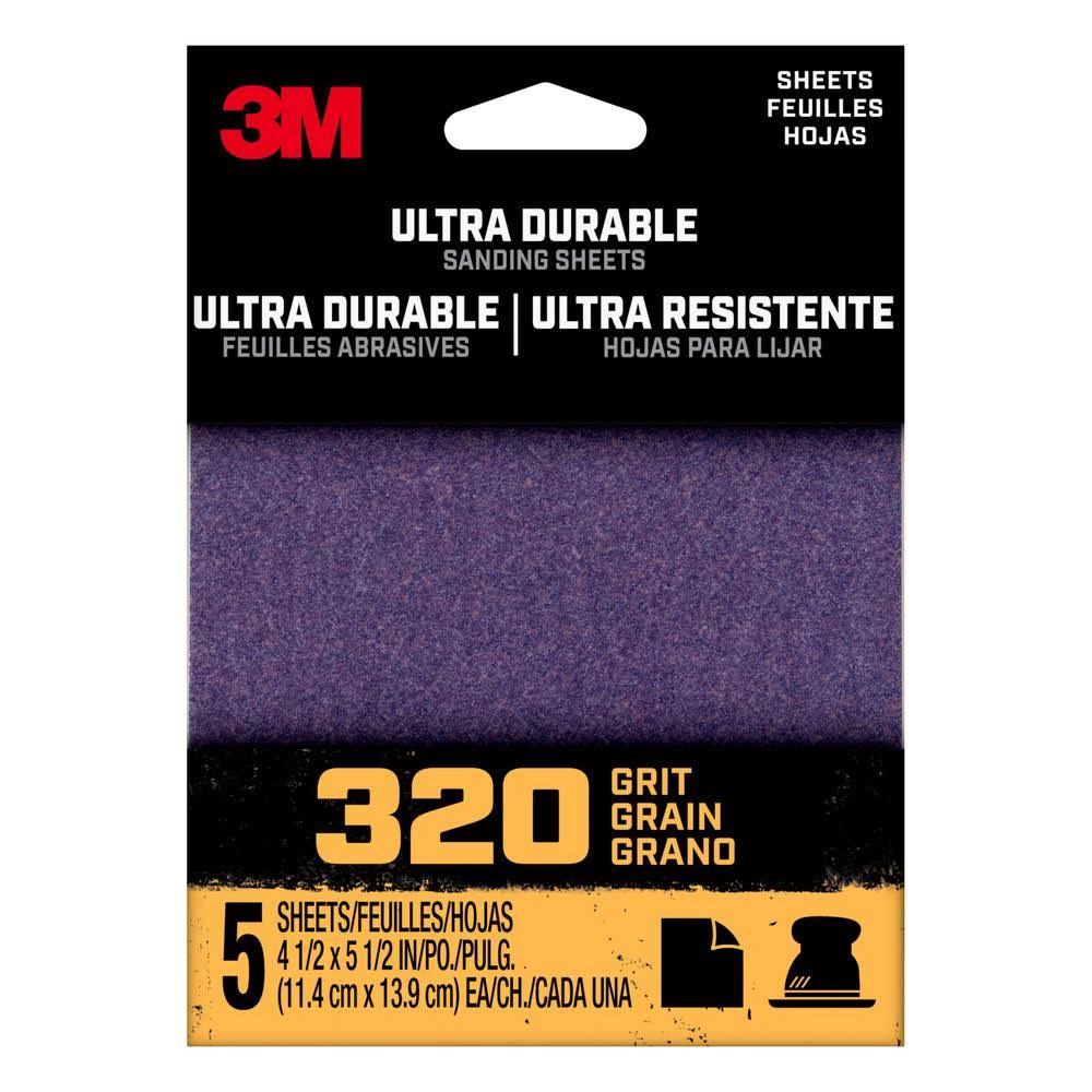 3.875 in. x 5.5 in. 320-Grit Power Sanding (1/4 Sheet, Case of 20) L833