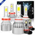 White LED Headlight Fog Light Bulbs Kit B1404