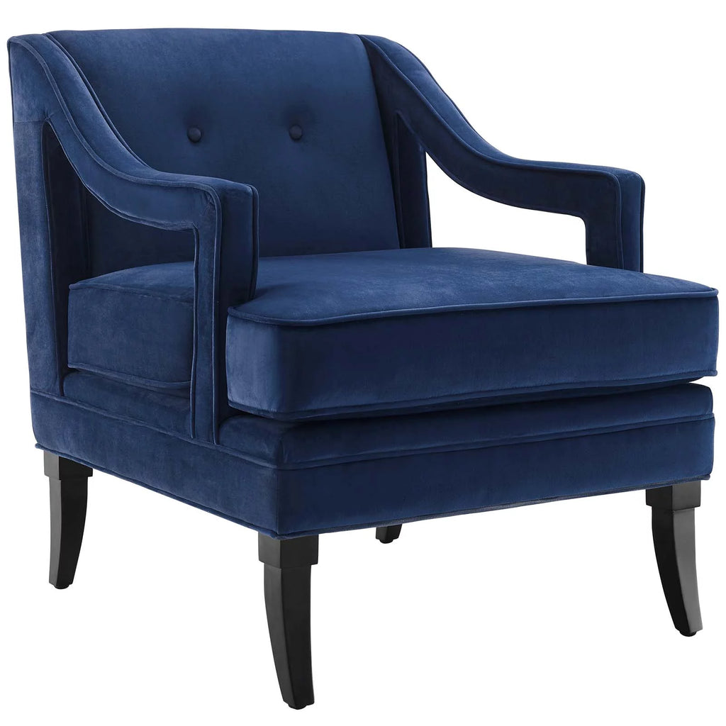 Navy Performance Velvet Set of 2 Living Room Set E500346