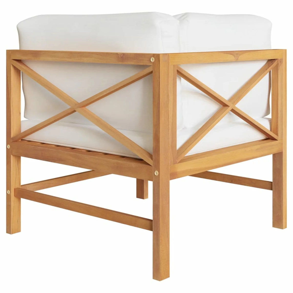 2 pcs Solid Teak Wood Corner Sofas with Cushions X118754