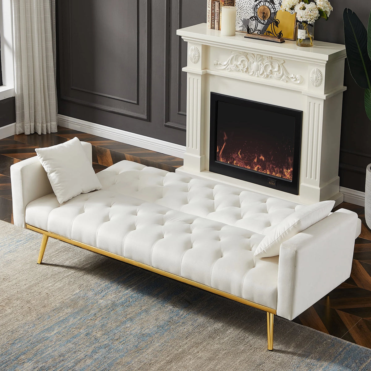 Convertible Folding Futon Sofa Bed H143