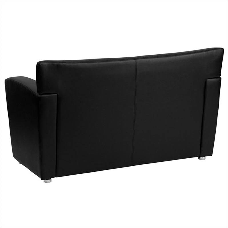 Black Leather Love Seat M1801