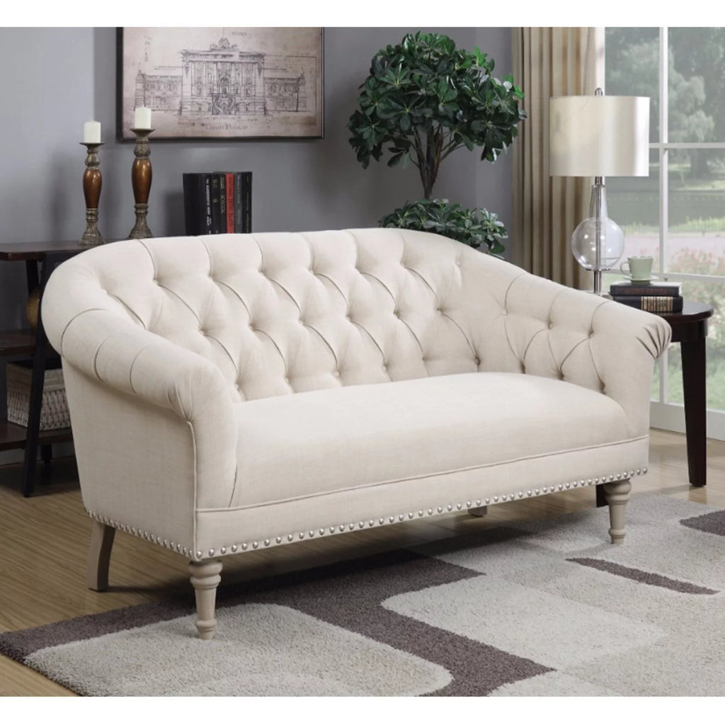 White Traditional Settee L5209