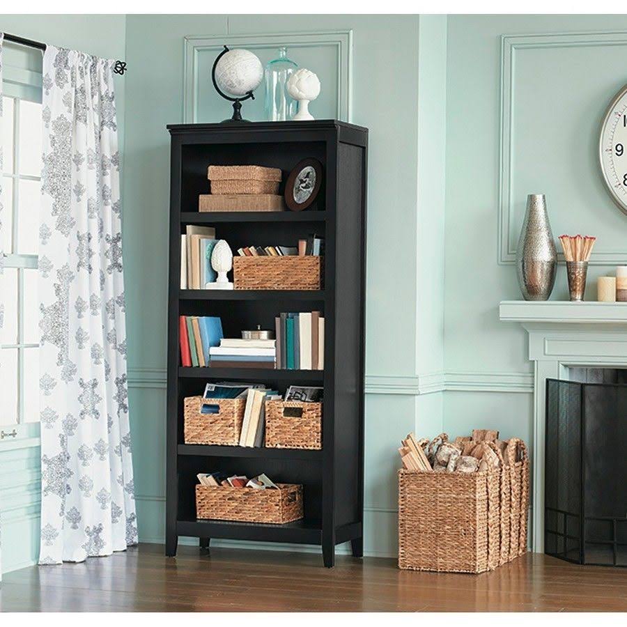 Black 5 Shelf Bookcase O7608