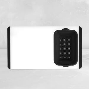 Cutting Board with 2.5 Qt Collapsible Silicone Colander V159