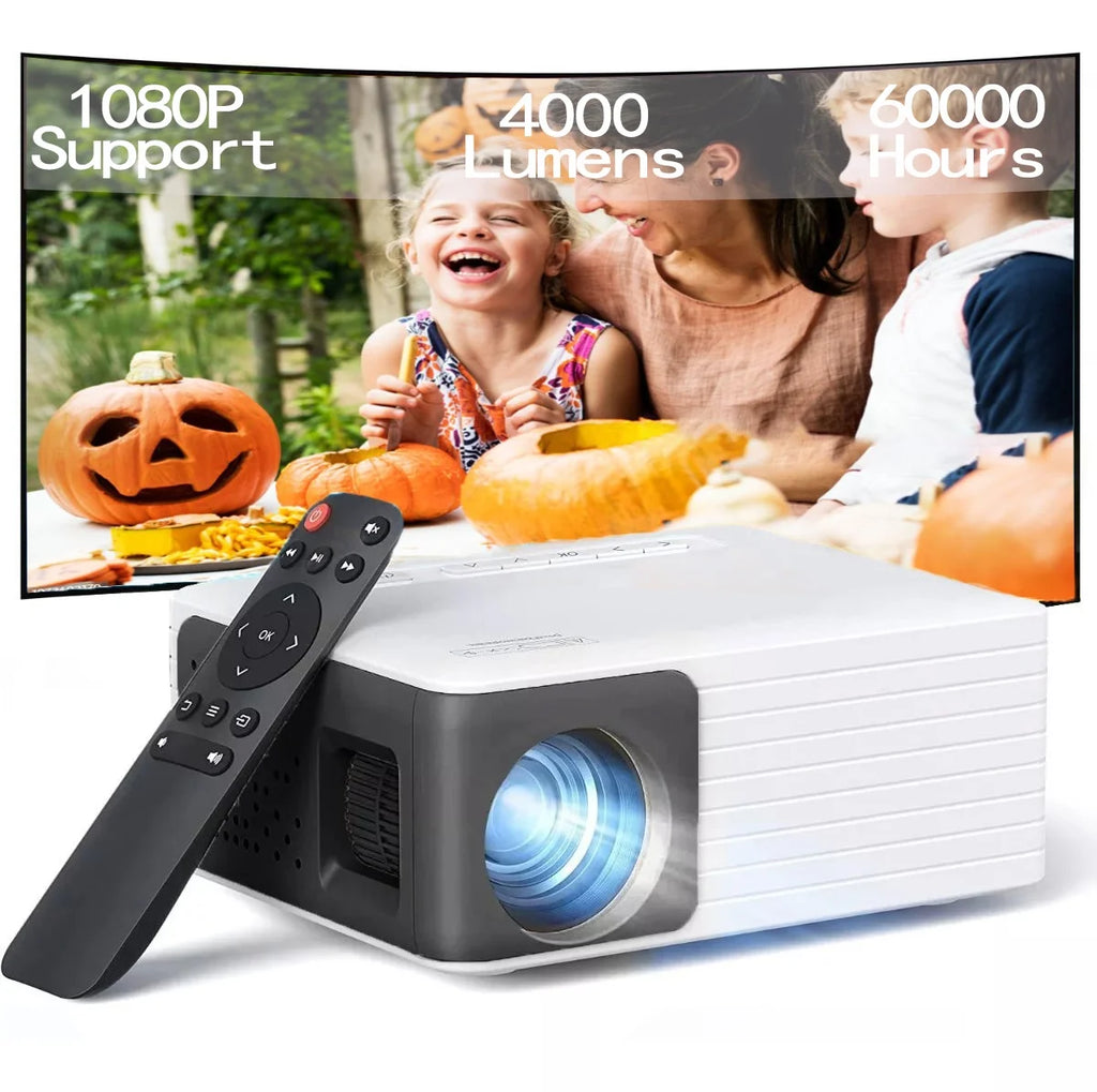White Mini Projector 1080P 120 Screen X23422