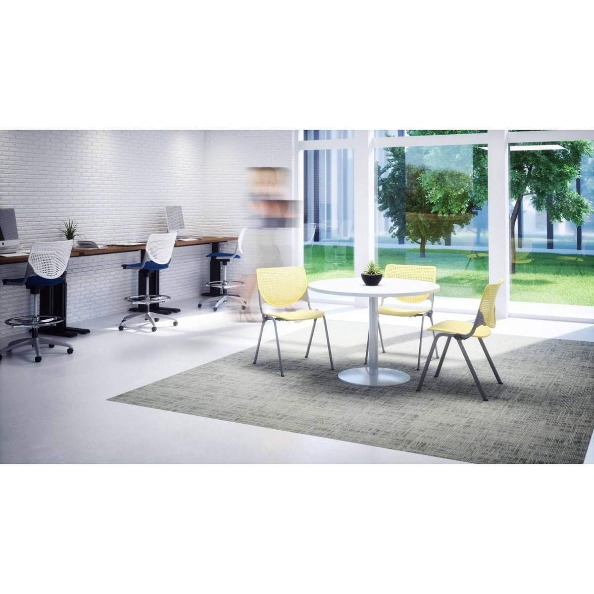 Adjustable Stool with Perforated Back S201557