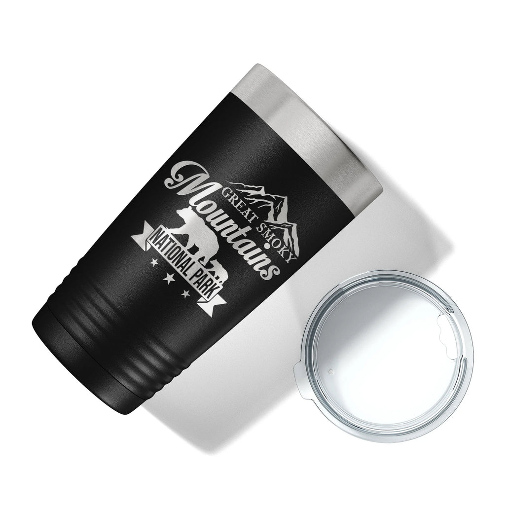 Black Insulated Laser Engraved Travel Mug 20 oz K611409