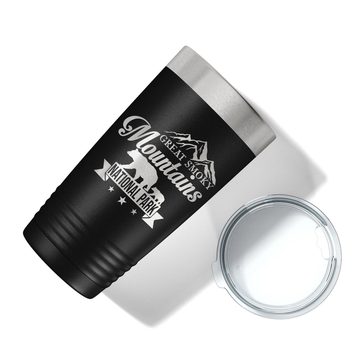 Black Insulated Laser Engraved Travel Mug 20 oz K611409