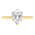 18K Yellow Gold Solitaire Engagement Ring Y796