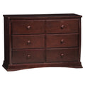 Black 6 Drawer Double Dresser S423724
