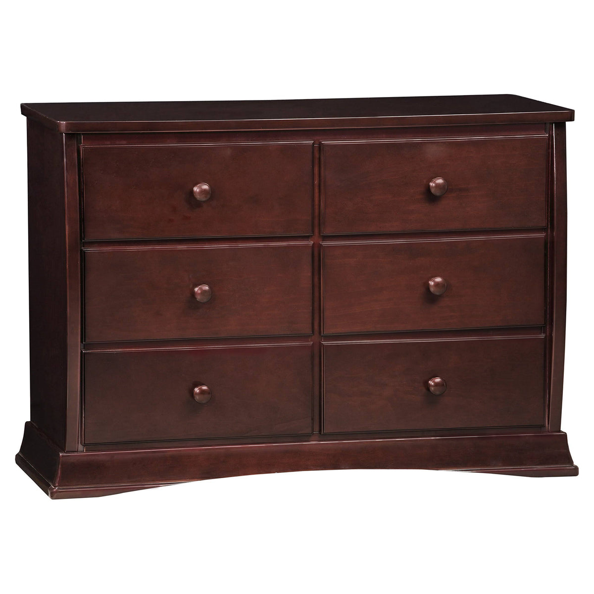 Black 6 Drawer Double Dresser S423724