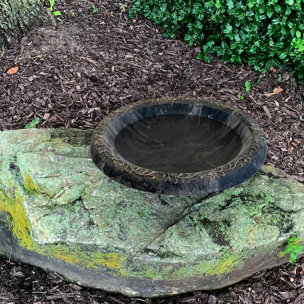 Charcoal Sand Birdbath Bowl Y9579