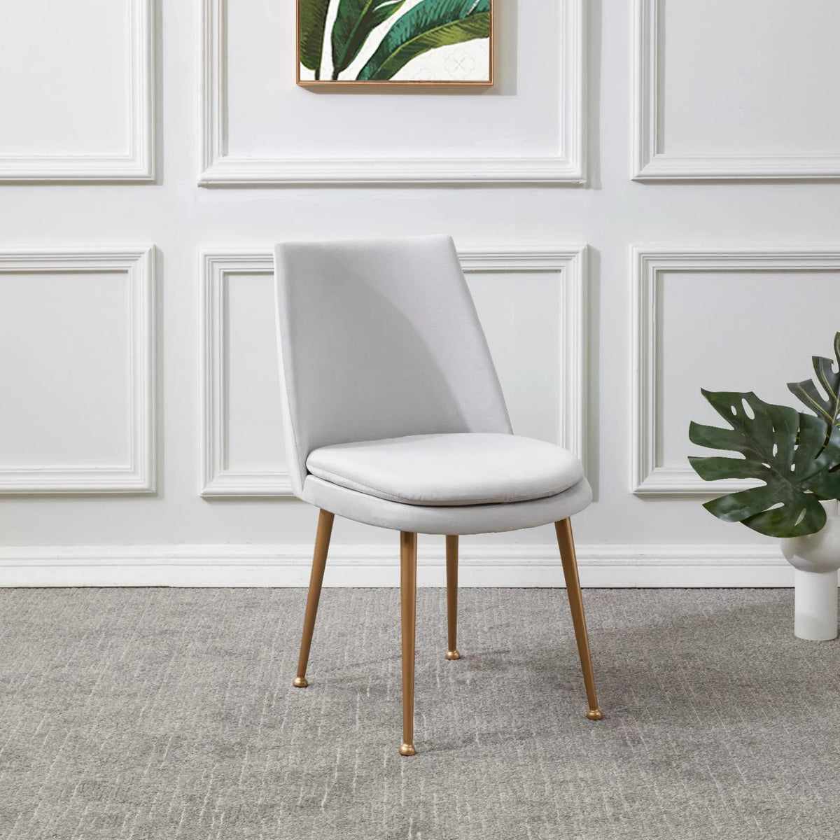 Olive Green Velvet Dining Chair I2295