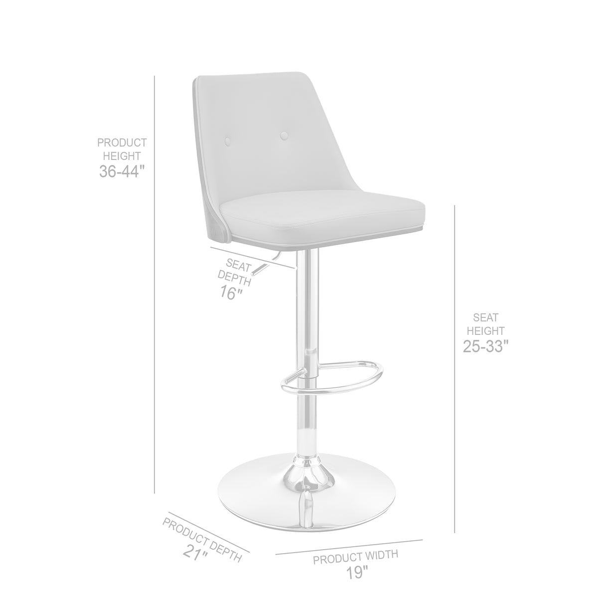 Faux Leather/Wood Swivel Bar Stool in Black/Walnut Z95923