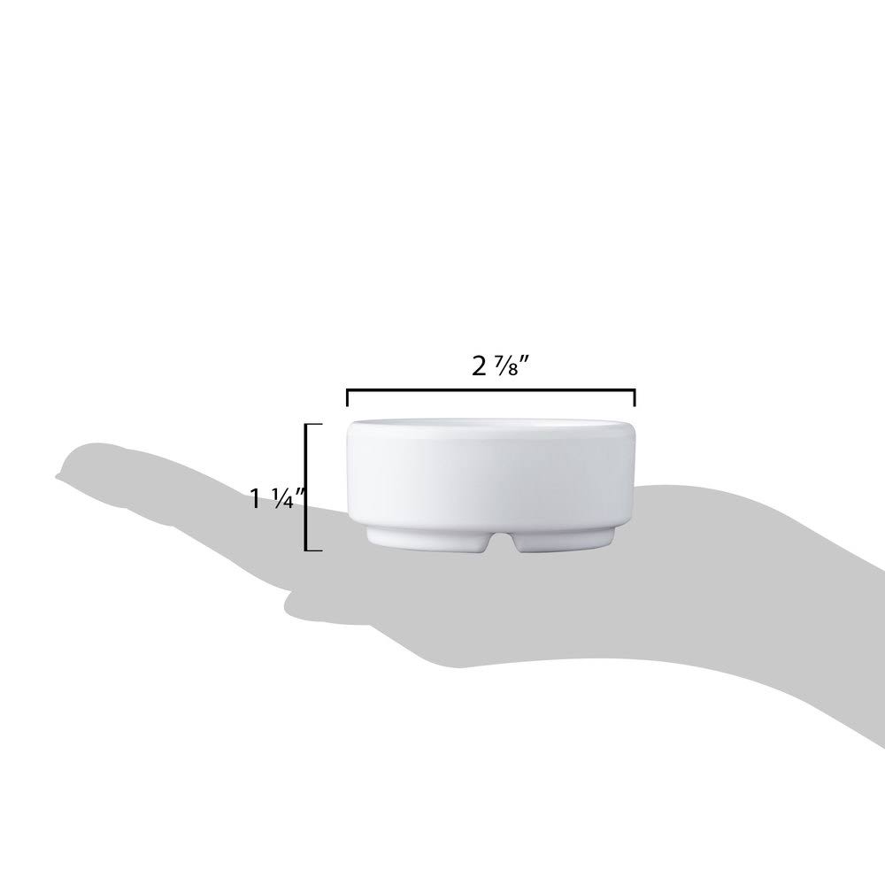 White Melamine 2 oz Straight Sided Ramekin M805593