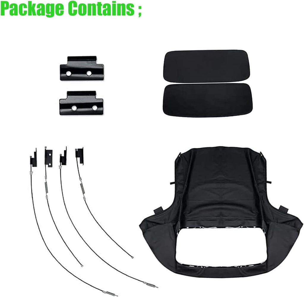 Convertible Soft Top with Plastic Window Twill Canvas I22113